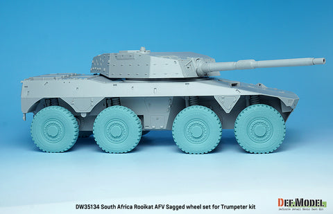 DEF Model DW35134 1/35 South African  Rooikat AFV Sagged Wheel set (for Trumpeter 1/35)