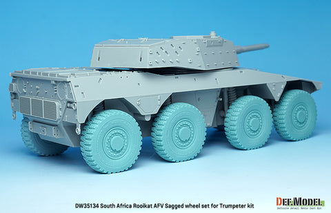DEF Model DW35134 1/35 South African  Rooikat AFV Sagged Wheel set (for Trumpeter 1/35)