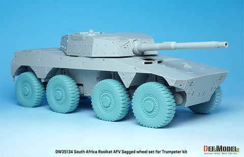 DEF Model DW35134 1/35 South African  Rooikat AFV Sagged Wheel set (for Trumpeter 1/35)