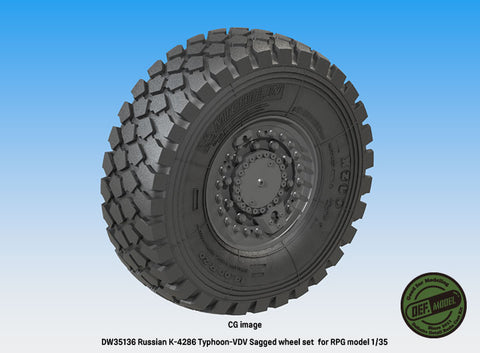 DEF Model DW35136 1/35 Russian K-4386 Typhoon-VDV Sagged wheel set - Michelin ( for RPG model 1/35)
