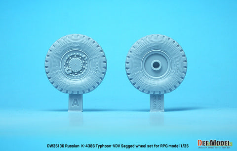 DEF Model DW35136 1/35 Russian K-4386 Typhoon-VDV Sagged wheel set - Michelin ( for RPG model 1/35)