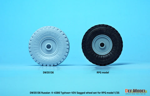 DEF Model DW35136 1/35 Russian K-4386 Typhoon-VDV Sagged wheel set - Michelin ( for RPG model 1/35)