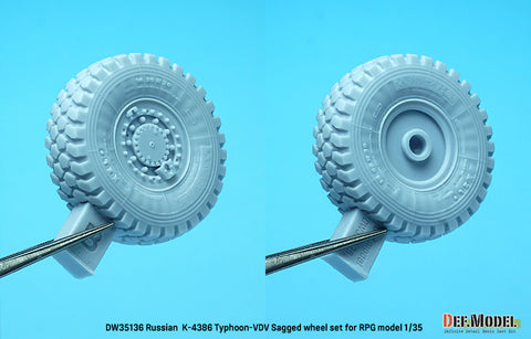DEF Model DW35136 1/35 Russian K-4386 Typhoon-VDV Sagged wheel set - Michelin ( for RPG model 1/35)