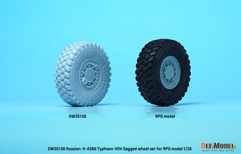 DEF Model DW35136 1/35 Russian K-4386 Typhoon-VDV Sagged wheel set - Michelin ( for RPG model 1/35)