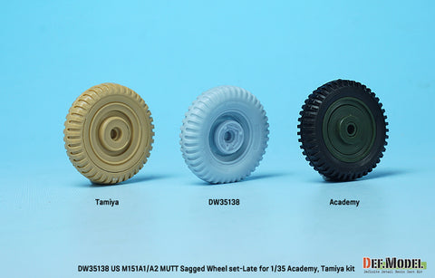 DEF Model DW35138 1/35 US M151A1/A2 sagged wheel set (for Tamiya/Academy 1/35) (Included front suspension parts)