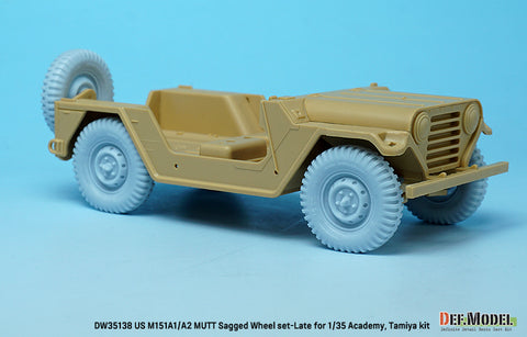 DEF Model DW35138 1/35 US M151A1/A2 sagged wheel set (for Tamiya/Academy 1/35) (Included front suspension parts)