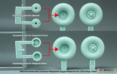 DEF Model DW35140 1/35 British SAS Landrover Pinkpanther wheel set (for Tamiya/italeri 1/35)