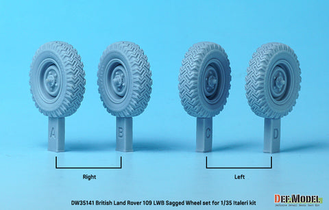 DEF Model DW35141 1/35  British land rover 109 LWB wheel set (for italeri 1/35)