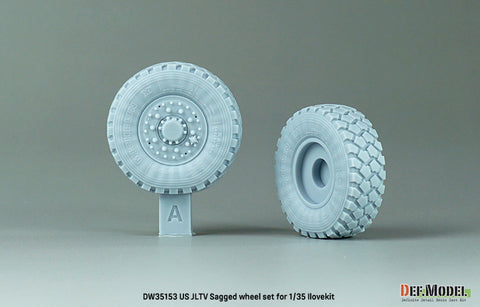DEF Model DW35153 1/35 US JLTV Sagged wheel set ( for ILK/RFM 1/35)