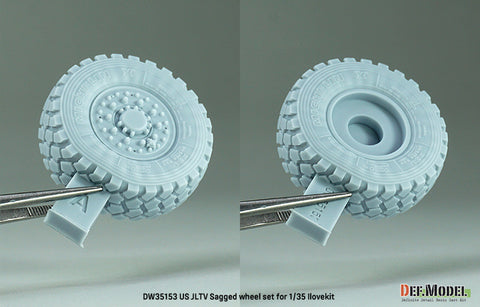 DEF Model DW35153 1/35 US JLTV Sagged wheel set ( for ILK/RFM 1/35)