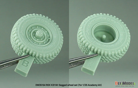 DEF Model DW35154 1/35 ROK K311A1 Sagged wheel set ( for Academy 1/35)