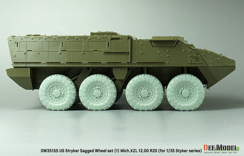 DEF Model DW35155 1/35 US M1126 Stryker XML Sagged wheel set (1) (for Stryker series 1/35)-Retool DW35010A