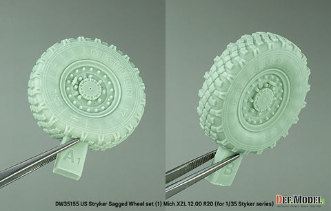DEF Model DW35155 1/35 US M1126 Stryker XML Sagged wheel set (1) (for Stryker series 1/35)-Retool DW35010A