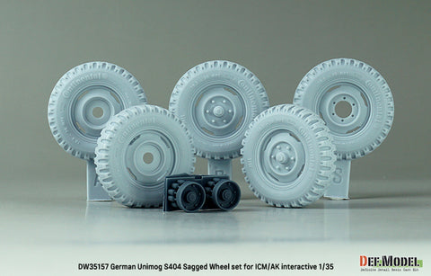 DEF Model DW35157 1/35 German Unimog S 404 Sagged wheel set (for 1/35 AK interactive/ICM kit)