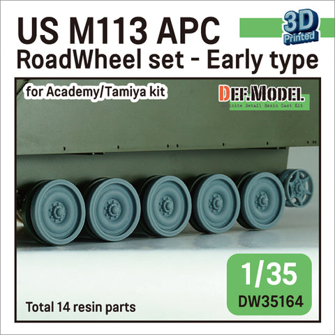 DEF Model DW35164 1/35 M113 Roadwheel outside parts w/ Idler wheels (for Tamiya/Academy 1/35 kit)- 3D printed