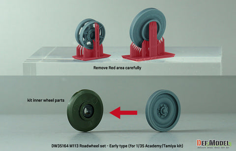 DEF Model DW35164 1/35 M113 Roadwheel outside parts w/ Idler wheels (for Tamiya/Academy 1/35 kit)- 3D printed