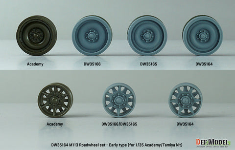 DEF Model DW35164 1/35 M113 Roadwheel outside parts w/ Idler wheels (for Tamiya/Academy 1/35 kit)- 3D printed