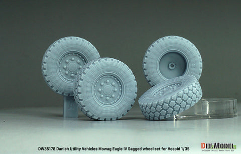 DEF Model DW35178 1/35 Danish Utility Vehicles Mowag Eagle IV Sagged wheel set (for Vespid 1/35 kit)