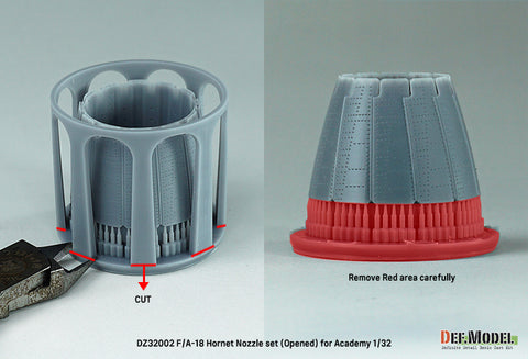 DEF Model DZ32002 1/32 F/A-18A/B/C/D Hornet Exhaust Nozzle set - Opened (for Academy 1/32)