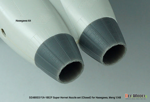 DEF Model DZ48003 1/48 F/A-18E/F Super Hornet Nozzle set - Closed (for Hasegawa, Meng 1/48)