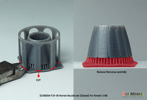 DEF Model DZ48004 1/48 F/A-18A Hornet Nozzle set - Closed (for Kinetic 1/48)