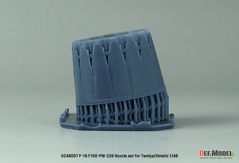 DEF Model DZ48007 1/48 F-16 F100-PW-229 Nozzle set - (for Tamiya/Kinetic 1/48)