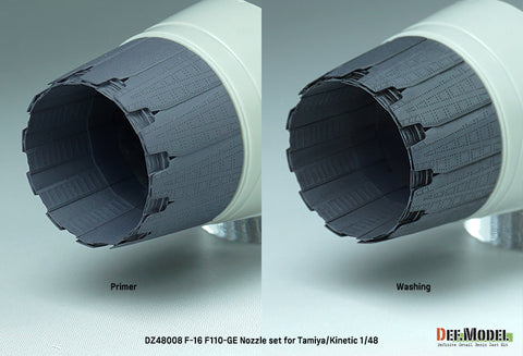 DEF Model DZ48008 1/48 F-16 F110-GE Nozzle set - (for Tamiya/Kinetic 1/48)