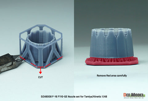 DEF Model DZ48008 1/48 F-16 F110-GE Nozzle set - (for Tamiya/Kinetic 1/48)