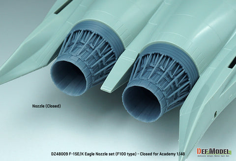 DEF Model DZ48009 1/48 F-15E/K Eagle Nozzle set (F100 type) - Closed (for Academy 1/48)