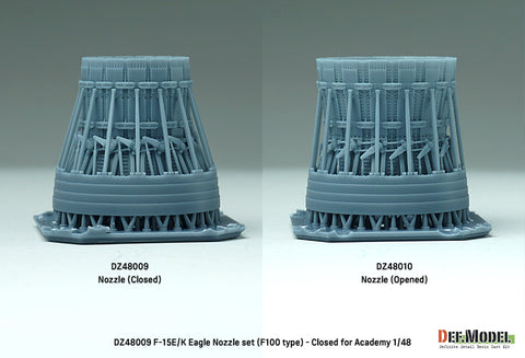 DEF Model DZ48009 1/48 F-15E/K Eagle Nozzle set (F100 type) - Closed (for Academy 1/48)