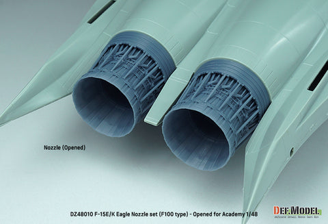 DEF Model DZ48010 1/48 F-15E/K Eagle Nozzle set (F100 type) - Opened (for Academy 1/48)