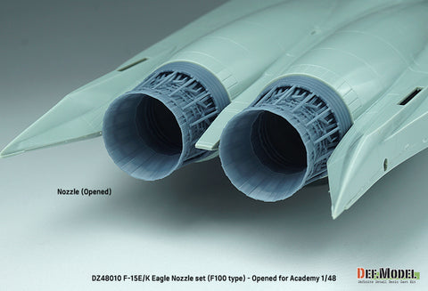 DEF Model DZ48010 1/48 F-15E/K Eagle Nozzle set (F100 type) - Opened (for Academy 1/48)