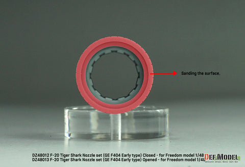 DEF Model DZ48012 1/48 F-20 TigerShark Nozzle set (GE YF404-100) Closed- (for Freedom model 1/48)