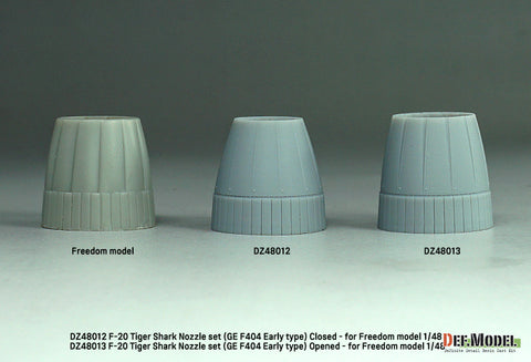 DEF Model DZ48012 1/48 F-20 TigerShark Nozzle set (GE YF404-100) Closed- (for Freedom model 1/48)