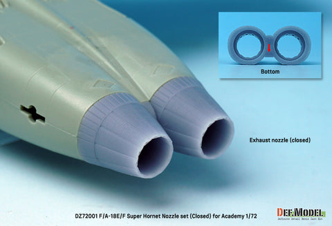 DEF Model DZ72001 1/72 F/A-18E/F/G Super Hornet Exhaust Nozzle set - Closed (for Academy 1/72)