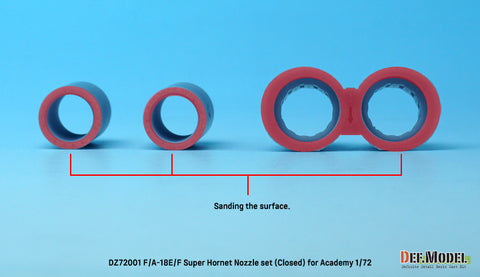 DEF Model DZ72001 1/72 F/A-18E/F/G Super Hornet Exhaust Nozzle set - Closed (for Academy 1/72)