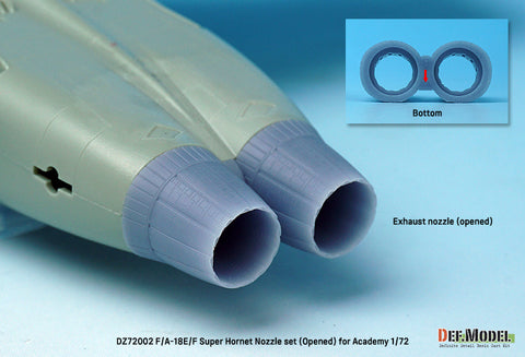 DEF Model DZ72002 1/72 F/A-18E/F/G Super Hornet Exhaust Nozzle set - Opened (for Academy 1/72)