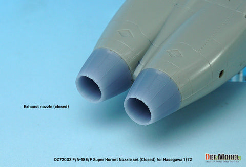 DEF Model DZ72003 1/72 F/A-18E/F/G Super Hornet Exhaust Nozzle set - Closed (for Hasegawa 1/72)