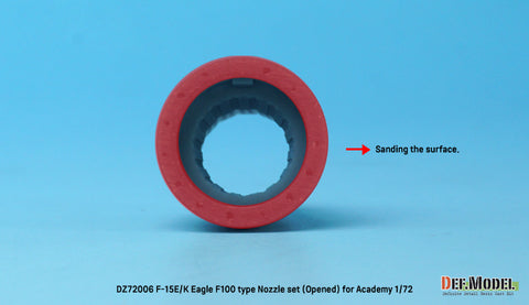DEF Model DZ72006 1/72 F-15E/K Eagle F100 type Nozzle set - Opened (for Academy 1/72)