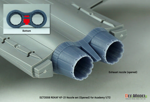 DEF Model DZ72008 1/72 ROKAF KF-21 Nozzle set - Opened (for Academy 1/72)