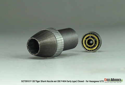 DEF Model DZ72012 1/72 F-20 TigerShark Nozzle set (GE YF404-100) Closed- (for Hasegawa 1/72)