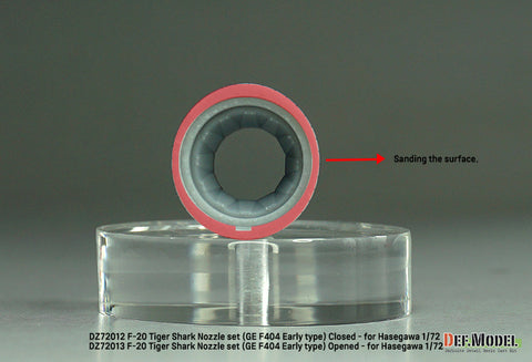 DEF Model DZ72012 1/72 F-20 TigerShark Nozzle set (GE YF404-100) Closed- (for Hasegawa 1/72)