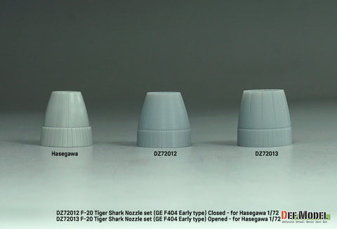 DEF Model DZ72012 1/72 F-20 TigerShark Nozzle set (GE YF404-100) Closed- (for Hasegawa 1/72)