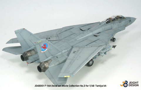 DEF Model JD48001 1/48 F-14A Decal set Movie Collection No.1 (for 1/48 Tamiya kit) - reprinted with small update