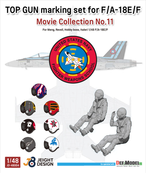 DEF Model JD48004 1/48 F/A-18E/F Super Hornet Decal set - Movie Collection No.11 w/ 2 Pilot Fig.s - adf573a5-b802-4871-a044-9e169146a572