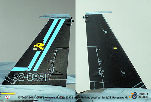 DEF Model JD72007 1/72 F-15J 306TFS Komatsu Airshow 2022 - Maverick special decal set (for 1/72 Hasegawa kit)
