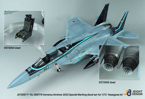 DEF Model JD72007 1/72 F-15J 306TFS Komatsu Airshow 2022 - Maverick special decal set (for 1/72 Hasegawa kit)
