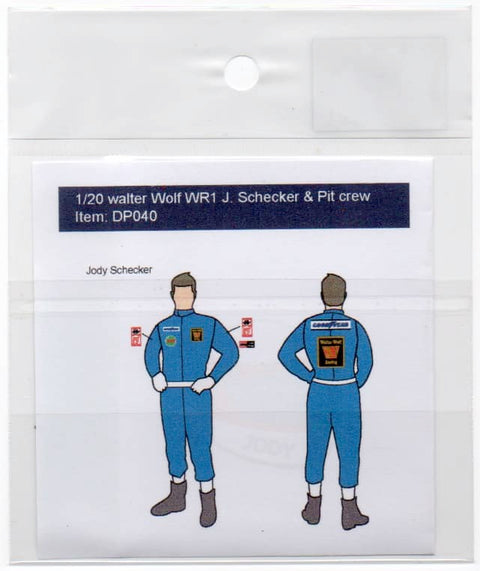 Decal Pool DP040 1/20 Walter Wolf WR1 Driver & Pit crew team