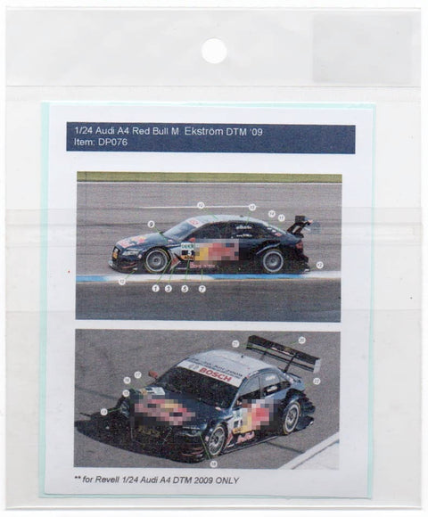Decal Pool DP076 1/24 Audi A4 "Redbull" logo DTM '09
