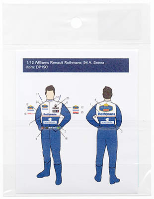 Decal Pool DP190 1/12 Williams Renault Rothmans A. Senna Decal for Figure